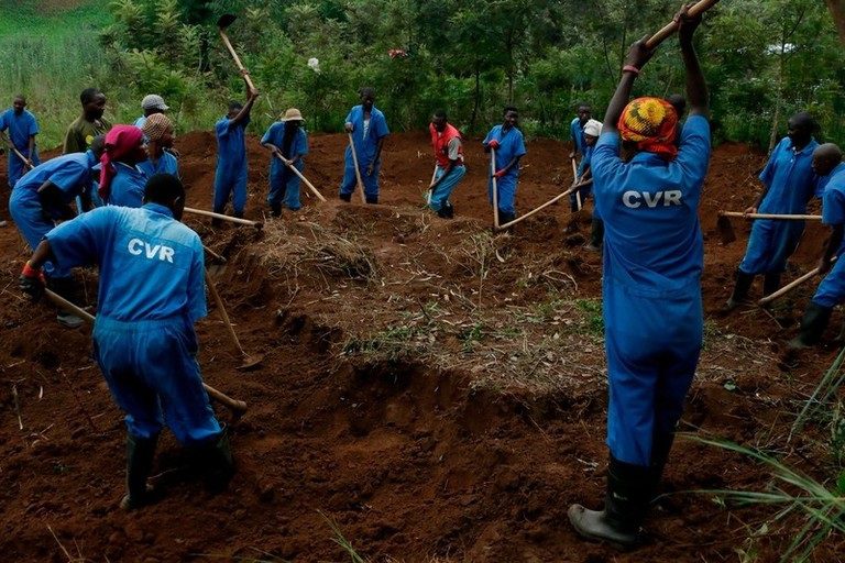 Exhumation of mass graves