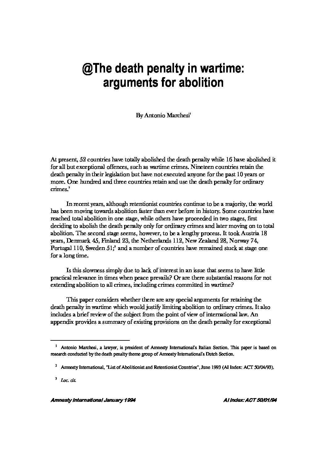 The death penalty in wartime arguments for abolition Amnesty