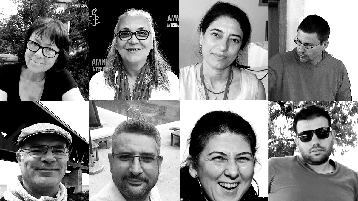 İdil Eser, Günal Kurşun, Özlem Dalkıran, Veli Acu, Ali Gharavi, Peter Steudtner İlknur Üstün and Nalan Erkem, 8 activists arrested in Turkey