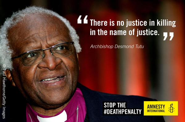 Tweets highlighted quotes on the death penalty from world-renowned figures.