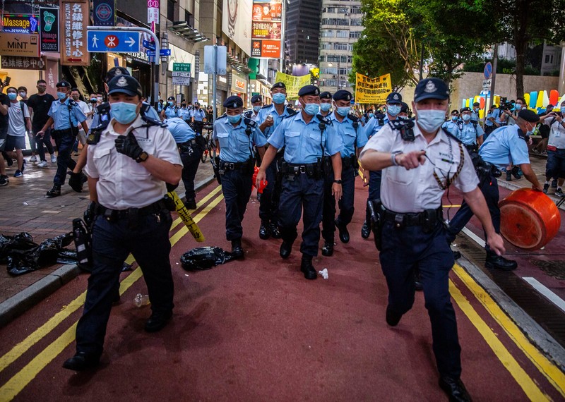 Police disperse protest in June 2021