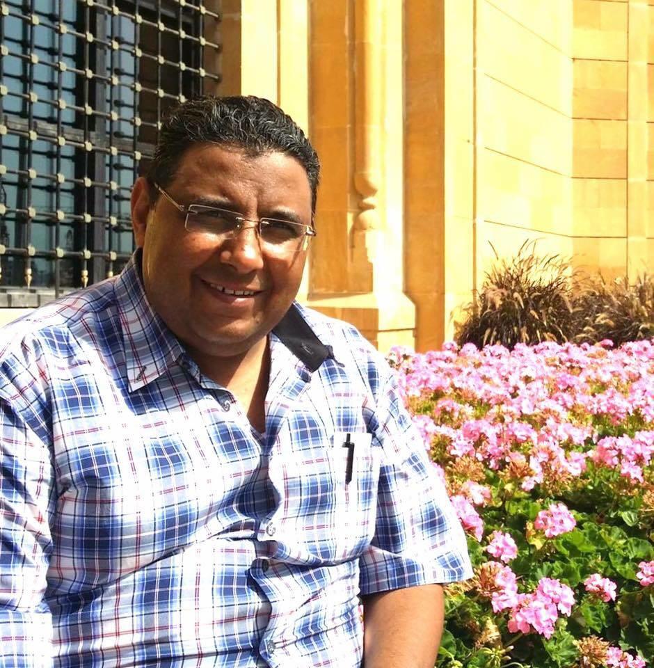 Mahmoud Hussein, periodista de Al Yazira detenido en relación con su labor profesional en 2016. ©Particular