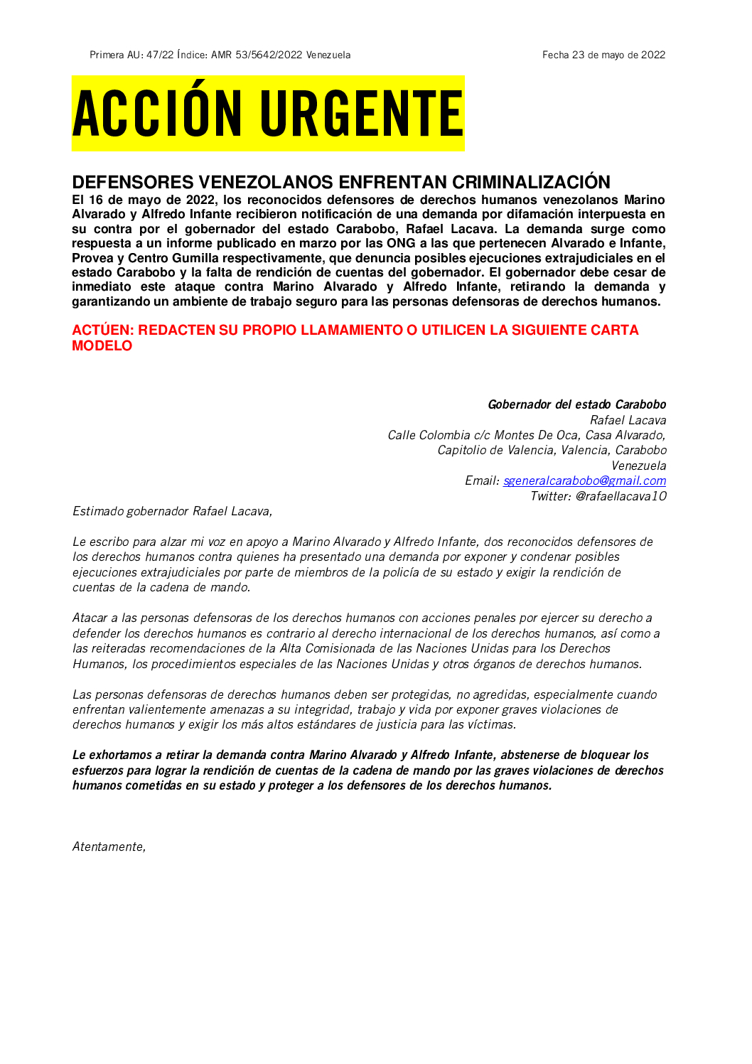 Venezuela: Defensores venezolanos enfrentan criminalización - Amnistía  Internacional