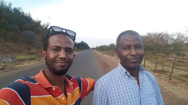 Ethiopian Professor Meareg Amare and his son.