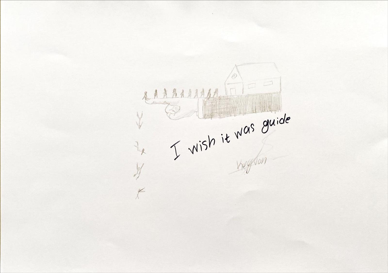 “I wish there was a guide” – Artwork by Keivan, 32, from Iran living in the Samos CCAC (May 2024)